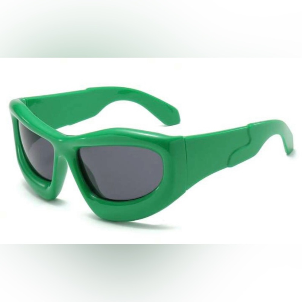 “Go Green” with these oversized green sunglasses perfect essential!
